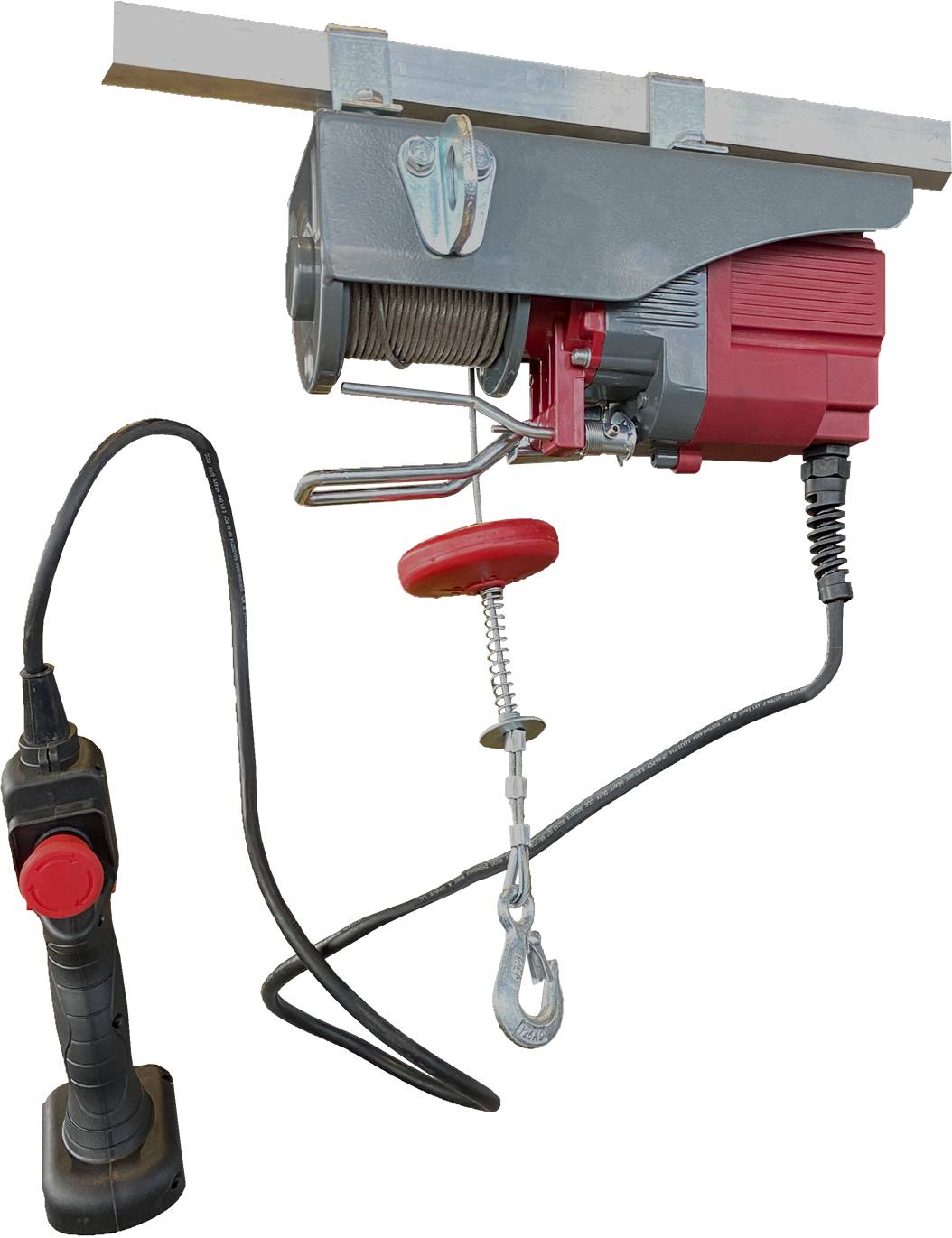 Berger & Schröter | Mobiler Seilzug elektrisch für Akkubetrieb 125/250 kg, 18 V, 12 m Stahlseil, Totmannschalter, Hubarbeit in Werkstatt, Landwirtsc