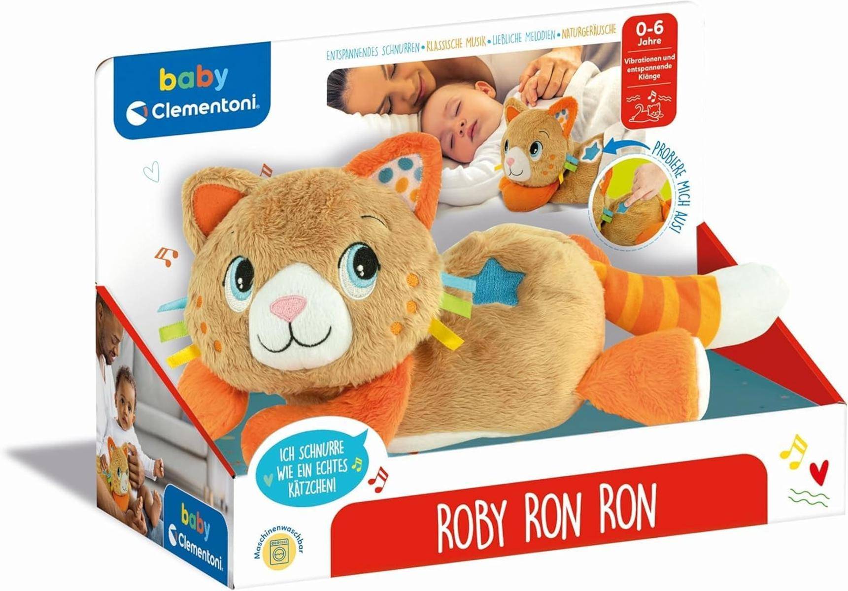 Clementoni Baby Kitty Schlaf- u. Kuschelkätzchen Plüsch- Kuscheltier 59402