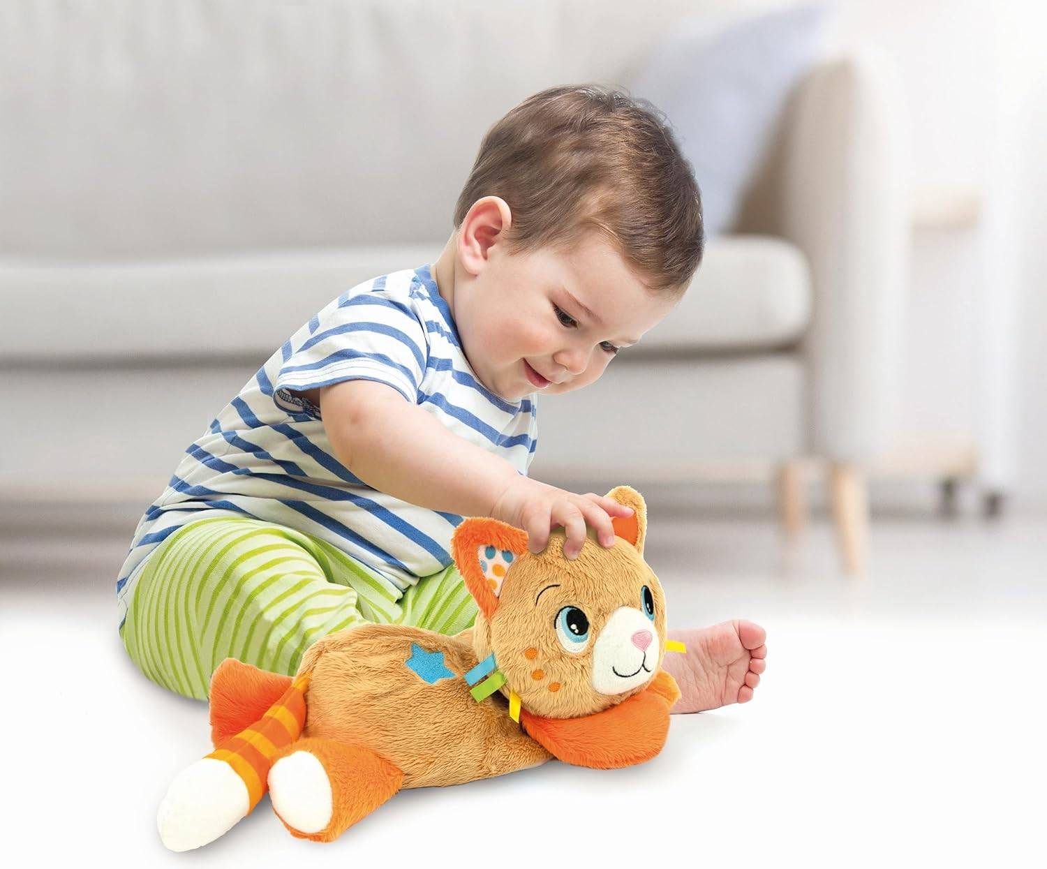 Clementoni Baby Kitty Schlaf- u. Kuschelkätzchen Plüsch- Kuscheltier 59402