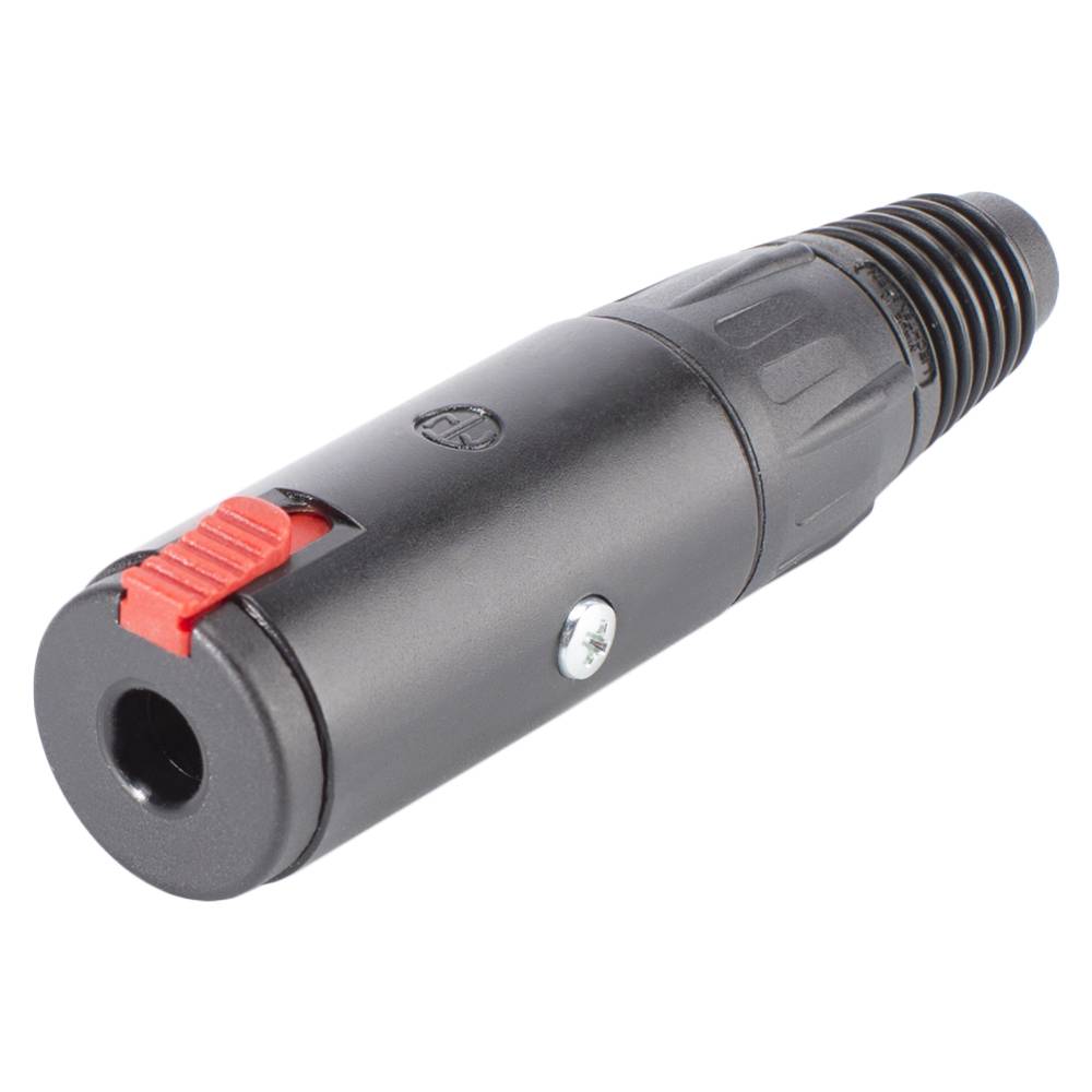 NEUTRIK® Klinke (6,3mm), 3-pol , Metall-, Löttechnik-Kabelbuchse, versilberte(r) Kontakt(e), gerade, schwarz