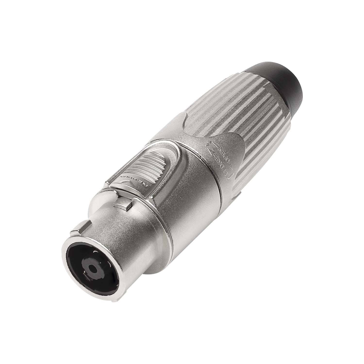 NEUTRIK® speakON®, IP52 , 8-pol , Metall-, Löttechnik-Kabelbuchse, versilberte(r) Kontakt(e), gerade, max. 6 mm², nickel