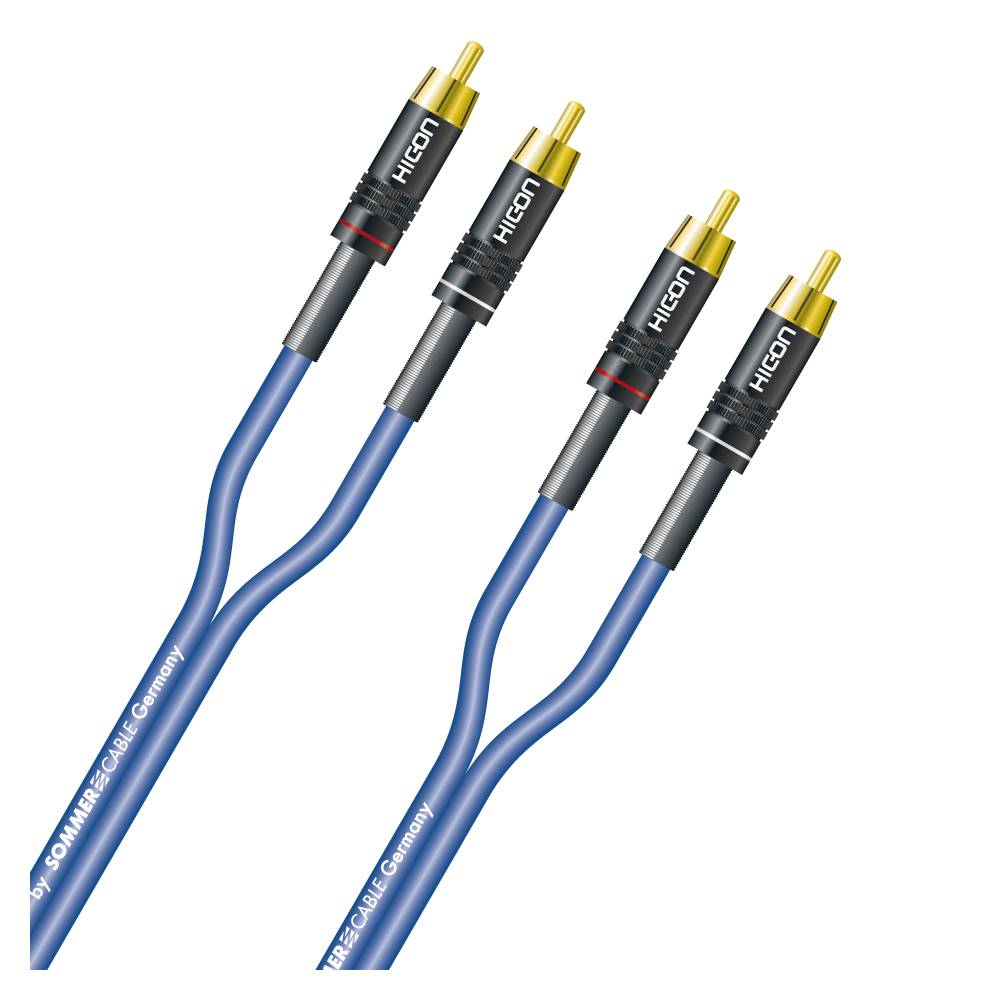 RCA-Cinch-Patchkabel, unsymmetrisch SC-Onyx, 1 x 0,25 mm² | RCA-Cinch / RCA-Cinch, HICON