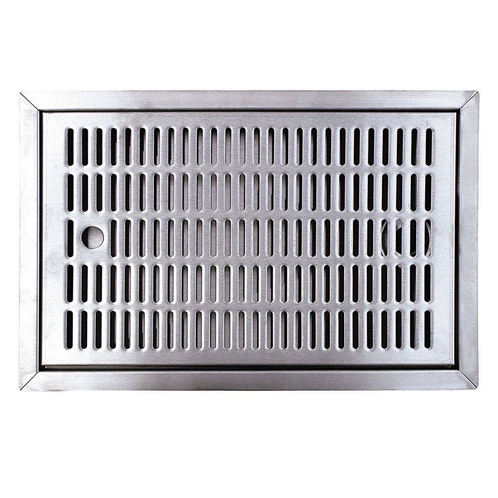 Catch tray - CNS for insertion 440 mm x 240 mm including drain connection