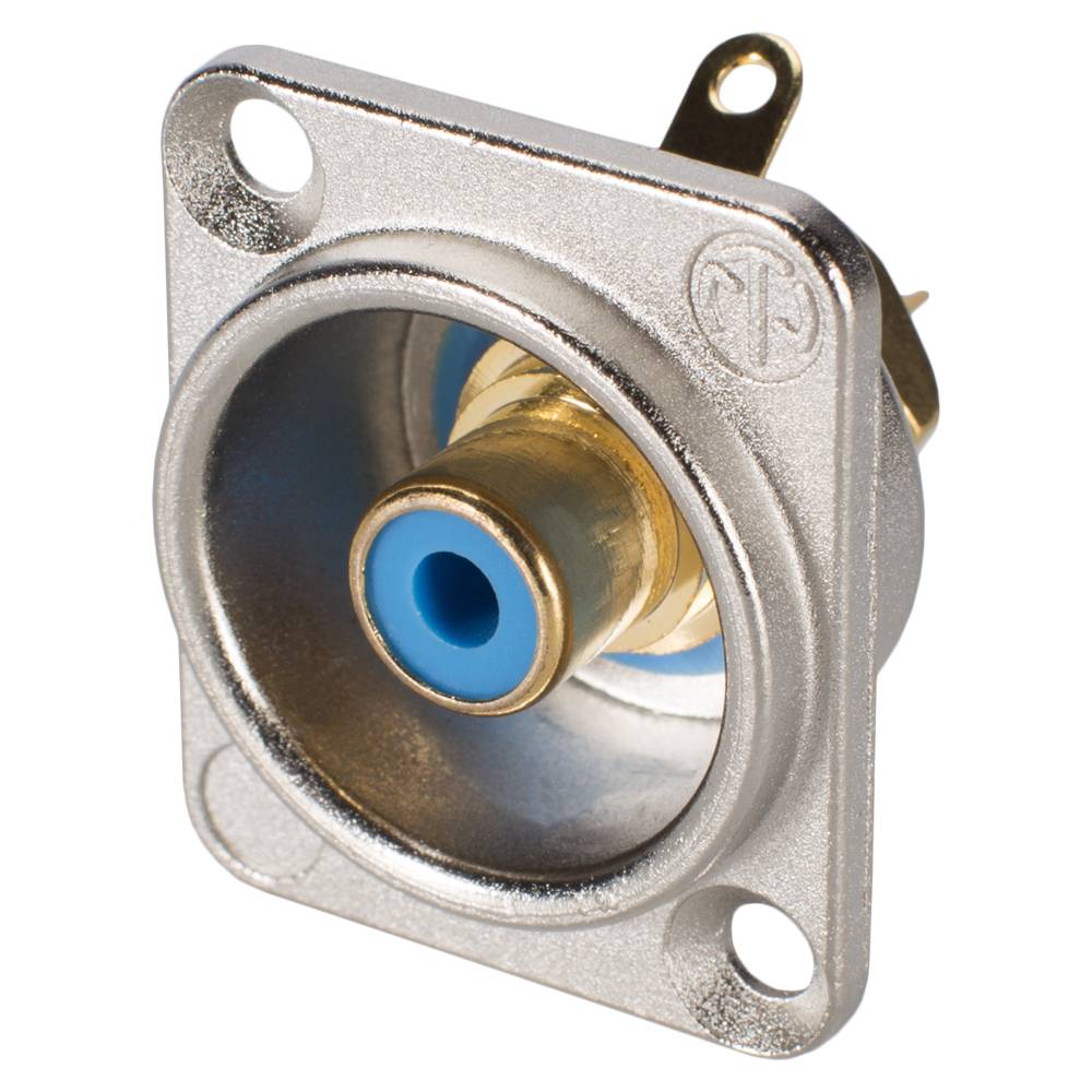 NEUTRIK® Cinch (RCA), 2-pol , Metall-, Löttechnik-Einbaubuchse, vergoldete(r) Kontakt(e), Type D, nickel