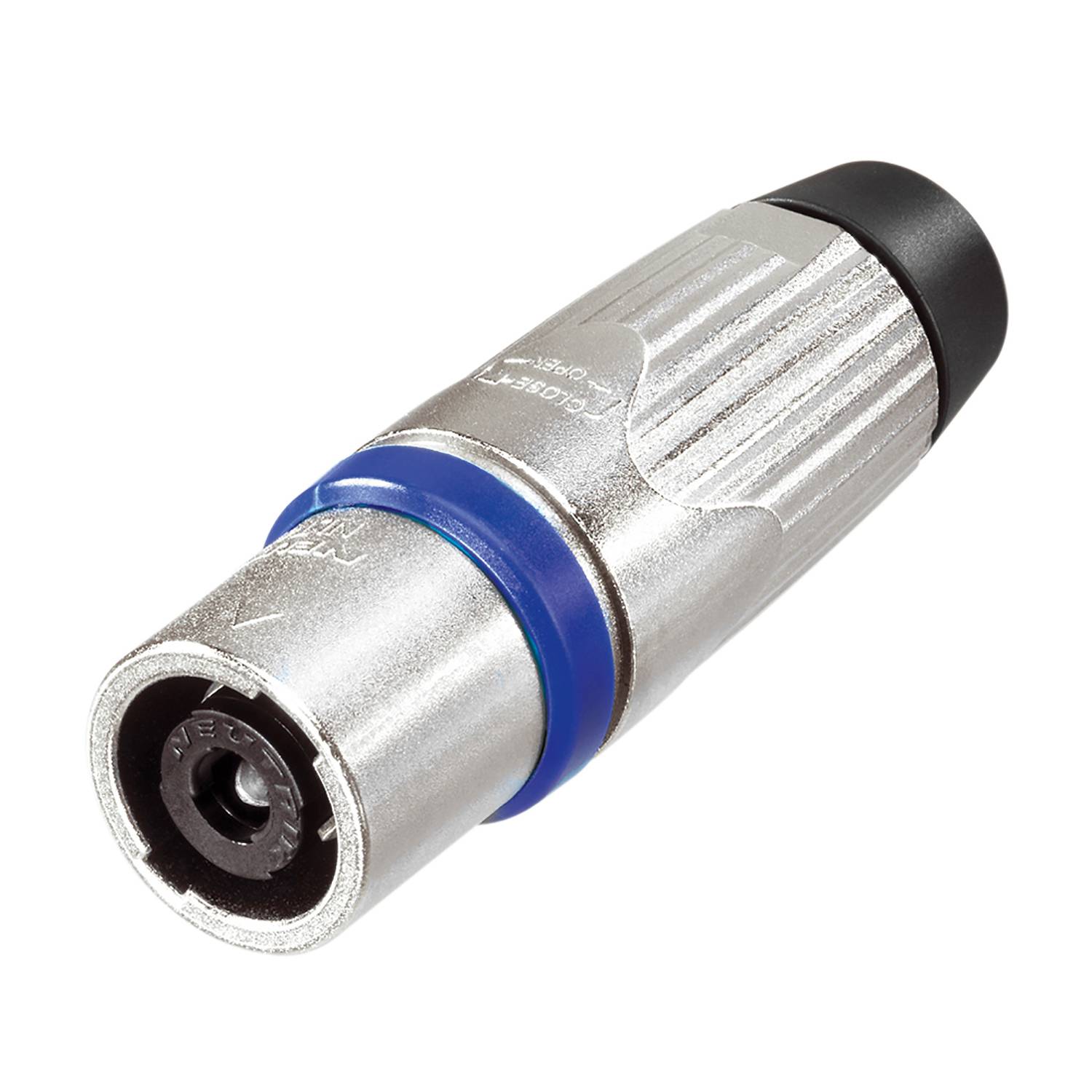 NEUTRIK® speakON®, spritzwassergeschützt IP54 , 4-pol , Metall-, Löttechnik-Kabelstecker, versilberte(r) Kontakt(e), gerade, max. 6 mm², nickel