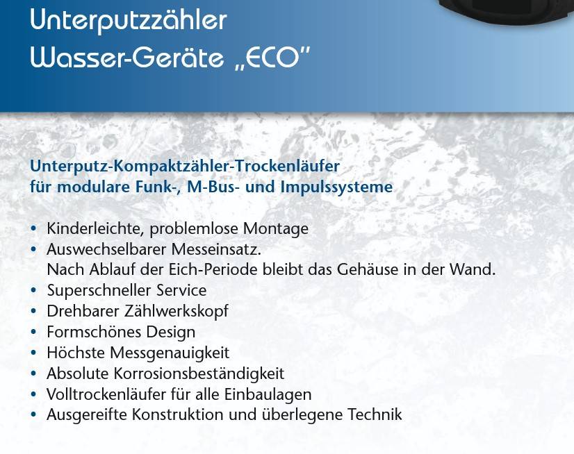 Wasserzähler Messkapsel Wassergeräte M66x1,25 MID Q3 2,5 Qn 1,5 inklusive Eichung