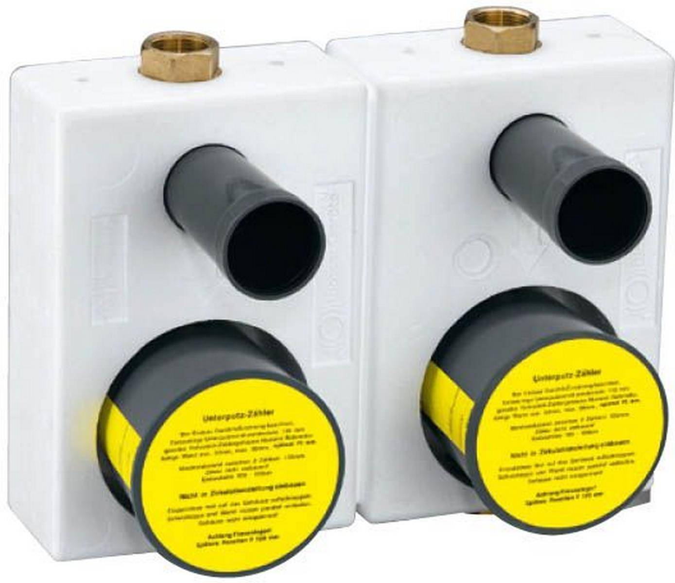 Montageblock-Duo Wassergeräte für Wasserzähler mit Standard - Ventil