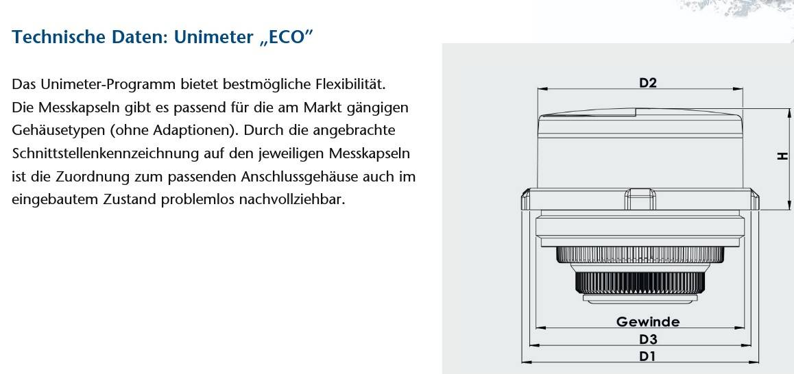 Wasserzähler Messkapsel Pollumuk G2x1/4" MID Q3 2,5 Qn 1,5 inklusive Eichung