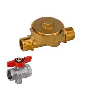 Einbausatz für Wärmezähler – Koax 1/2" 110 mm Wassergeräte