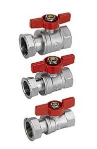 Kugelhahn mit Flügelgriff mit loser Überwurfmutter 3/4" x 1" 73 mm Wassergeräte