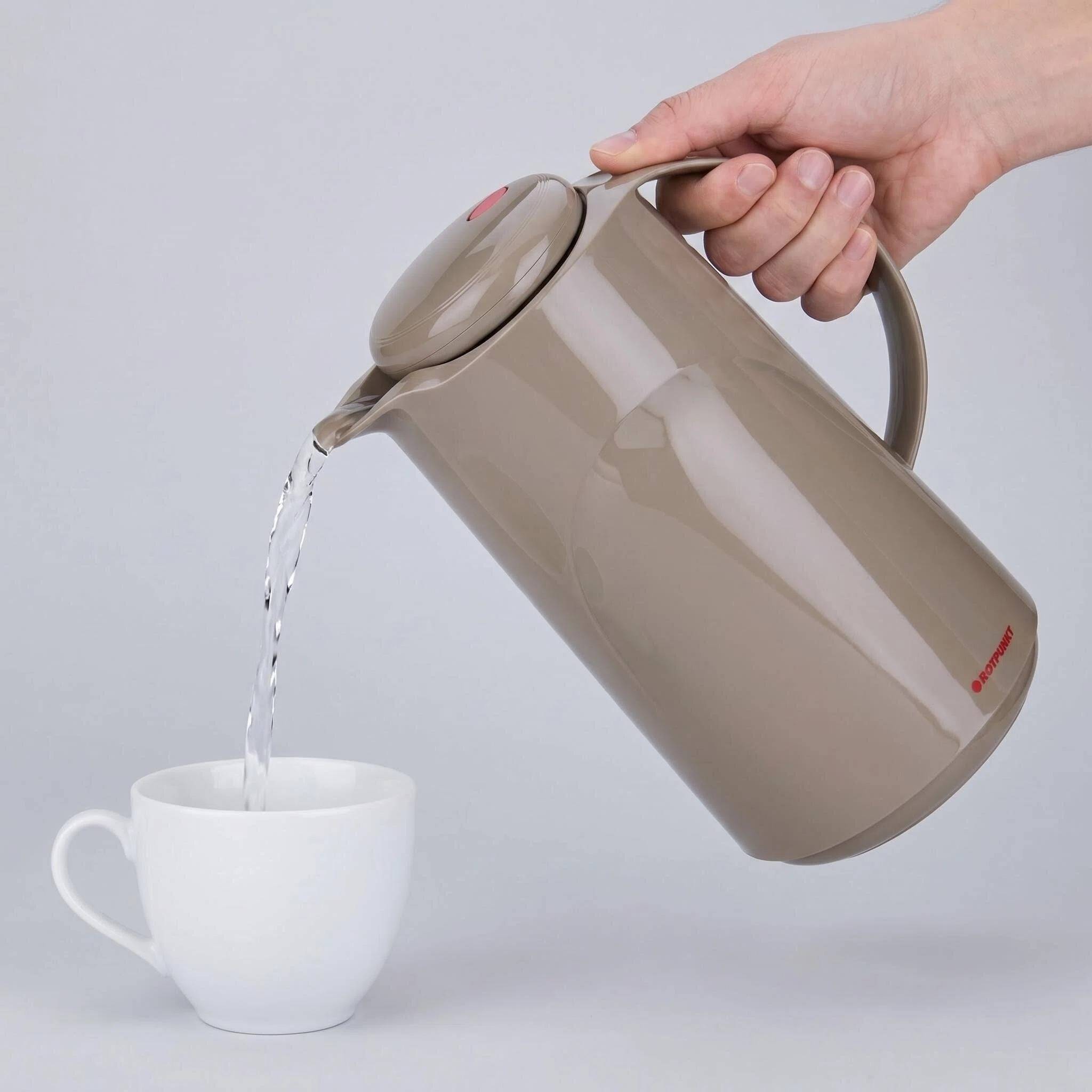 ROTPUNKT Isolierkanne 1L - 300 Marla - BPA-frei - Für Tee und Kaffee - Braun