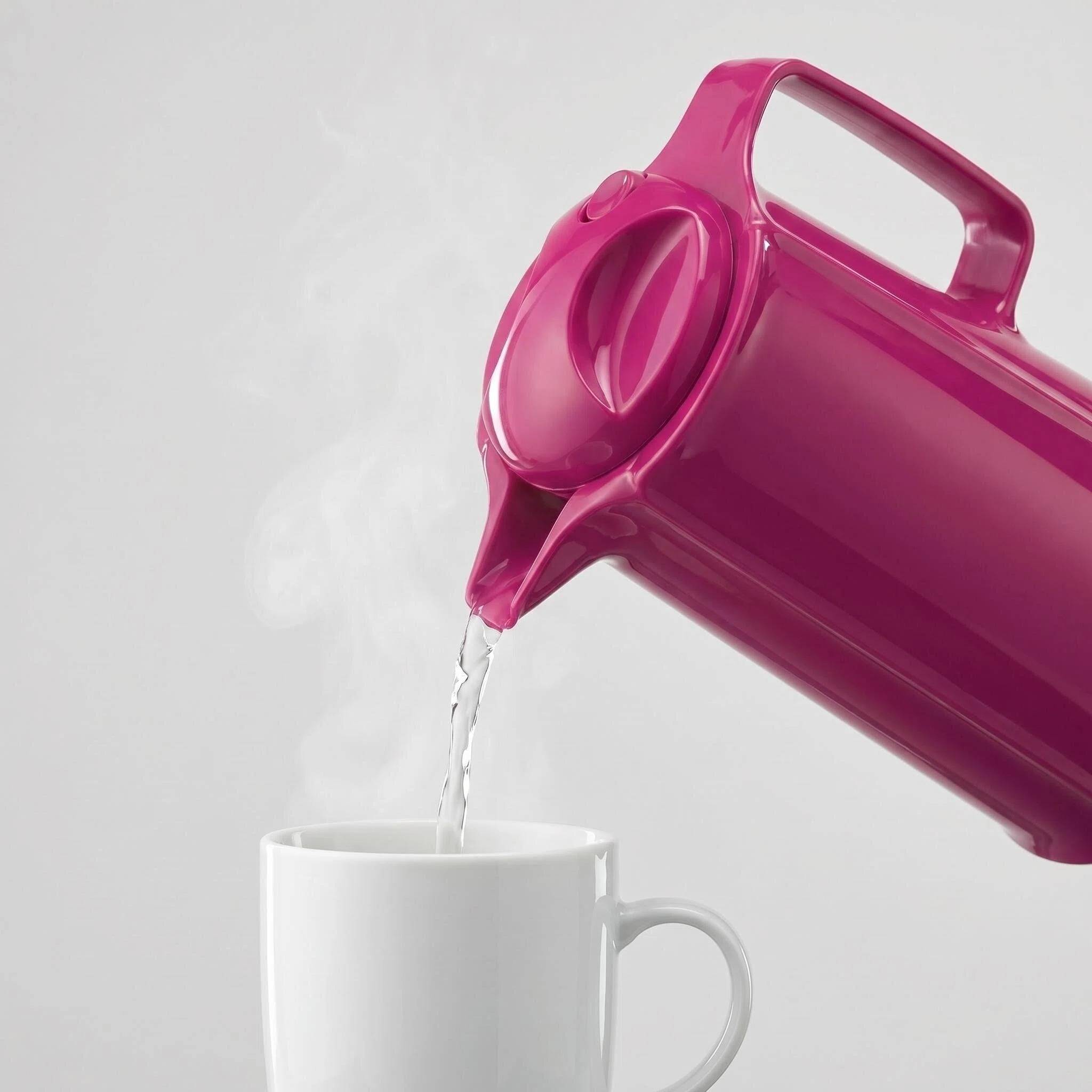 ROTPUNKT Isolierkanne 1L - Marlis 420 - BPA-frei - Für Kaffee, Tee, Aufgüsse - Rot