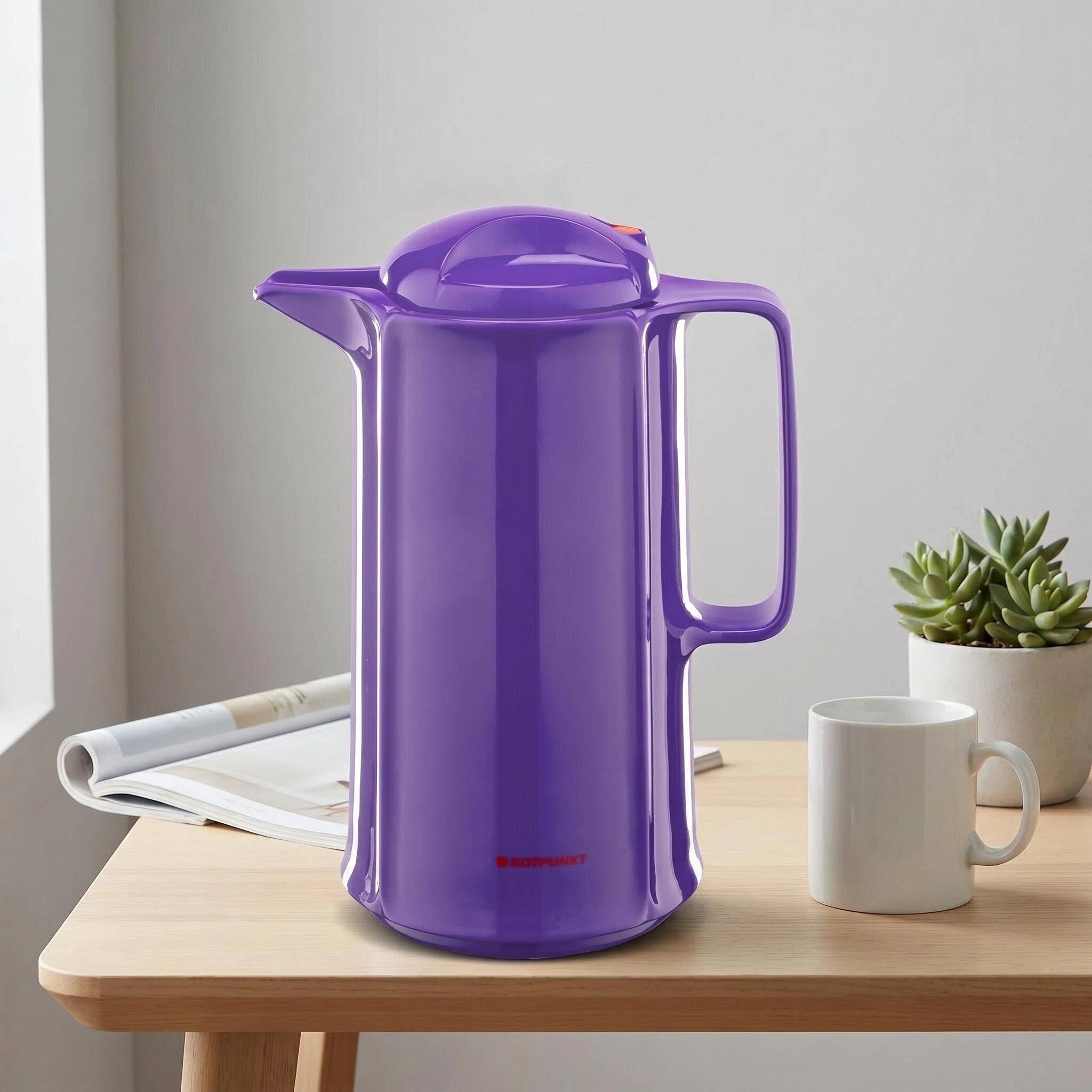 ROTPUNKT Isolierkanne 1L - Marlis 420 - BPA-frei - Für Kaffee, Tee, Aufgüsse - Violett