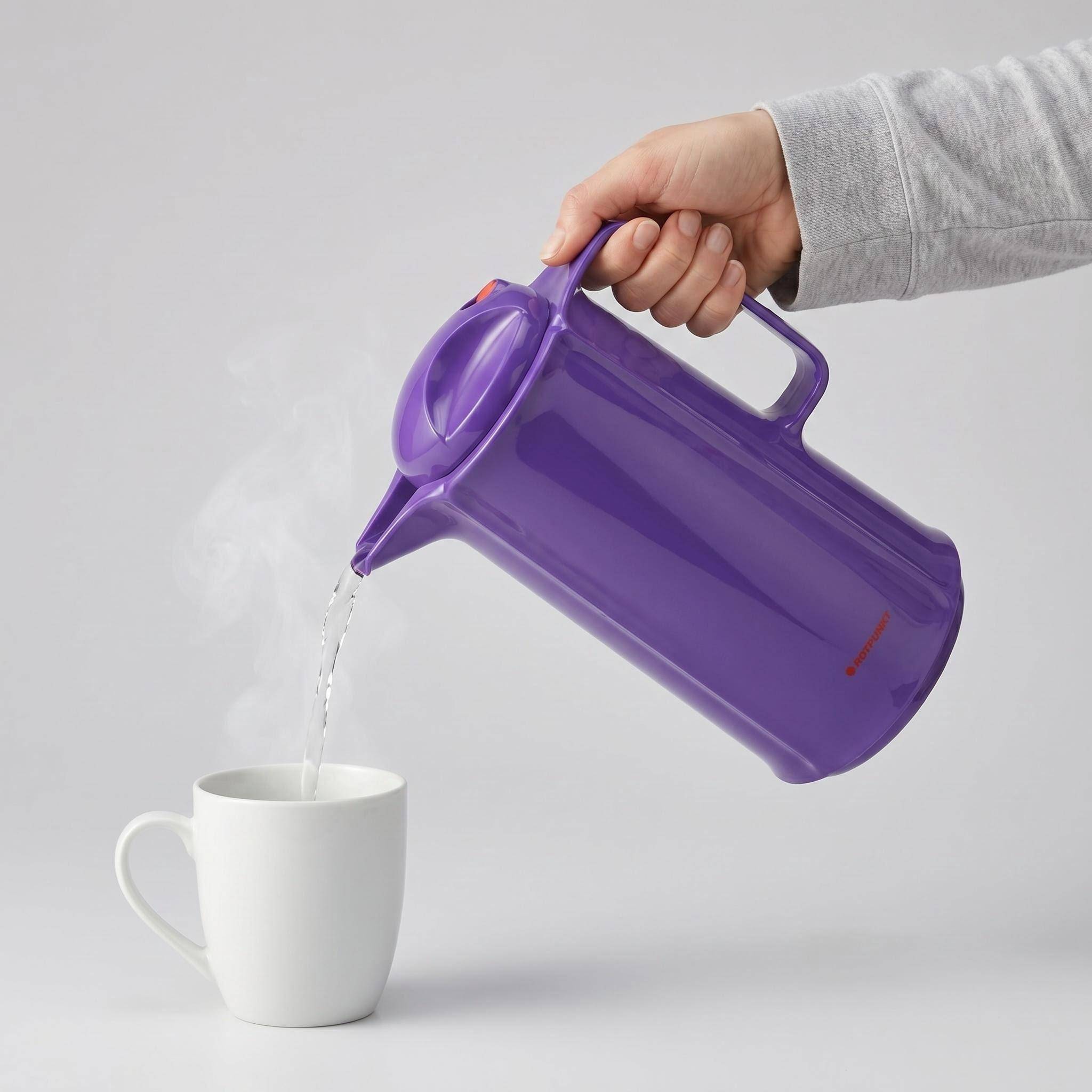 ROTPUNKT Isolierkanne 1L - Marlis 420 - BPA-frei - Für Kaffee, Tee, Aufgüsse - Violett