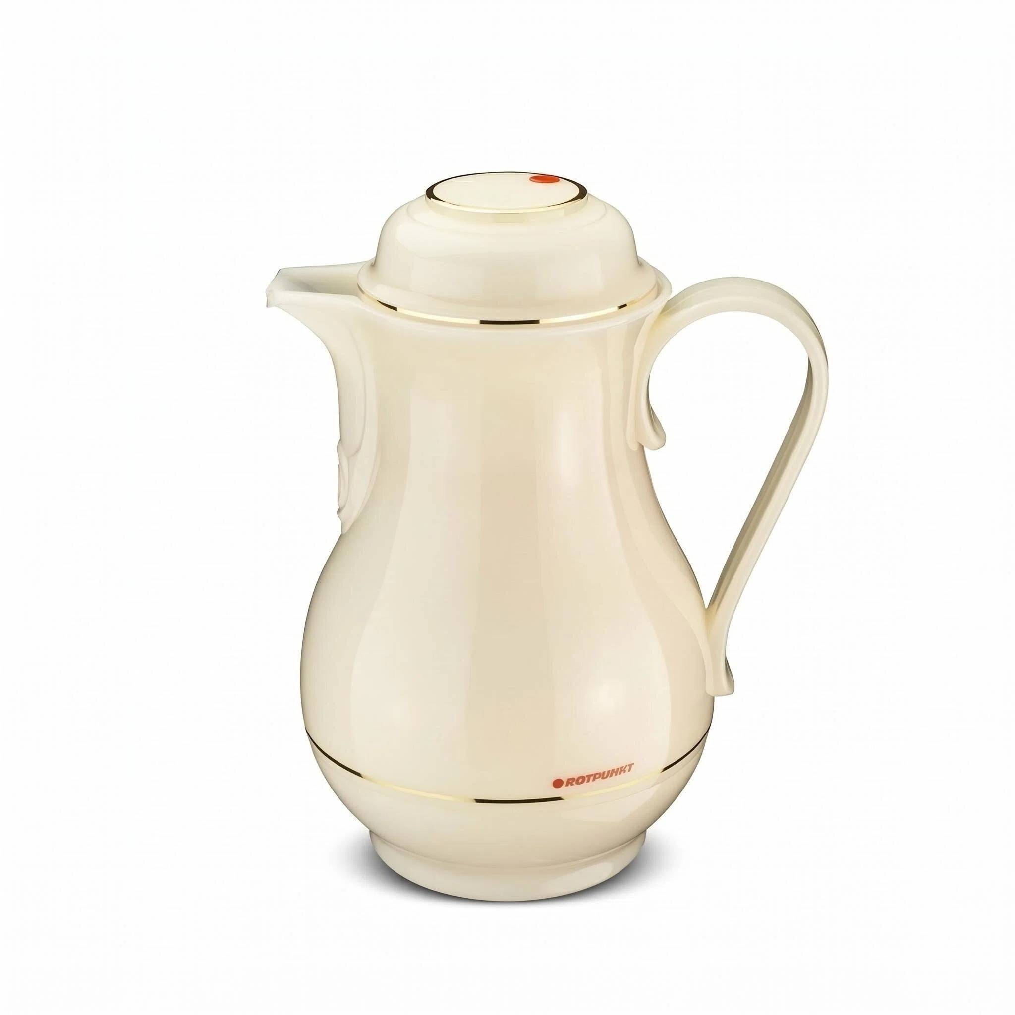 ROTPUNKT Isolierkanne 0.5L - 530 Christa - BPA-frei - Für Kaffee, Tee, Aufgüsse - Weiß