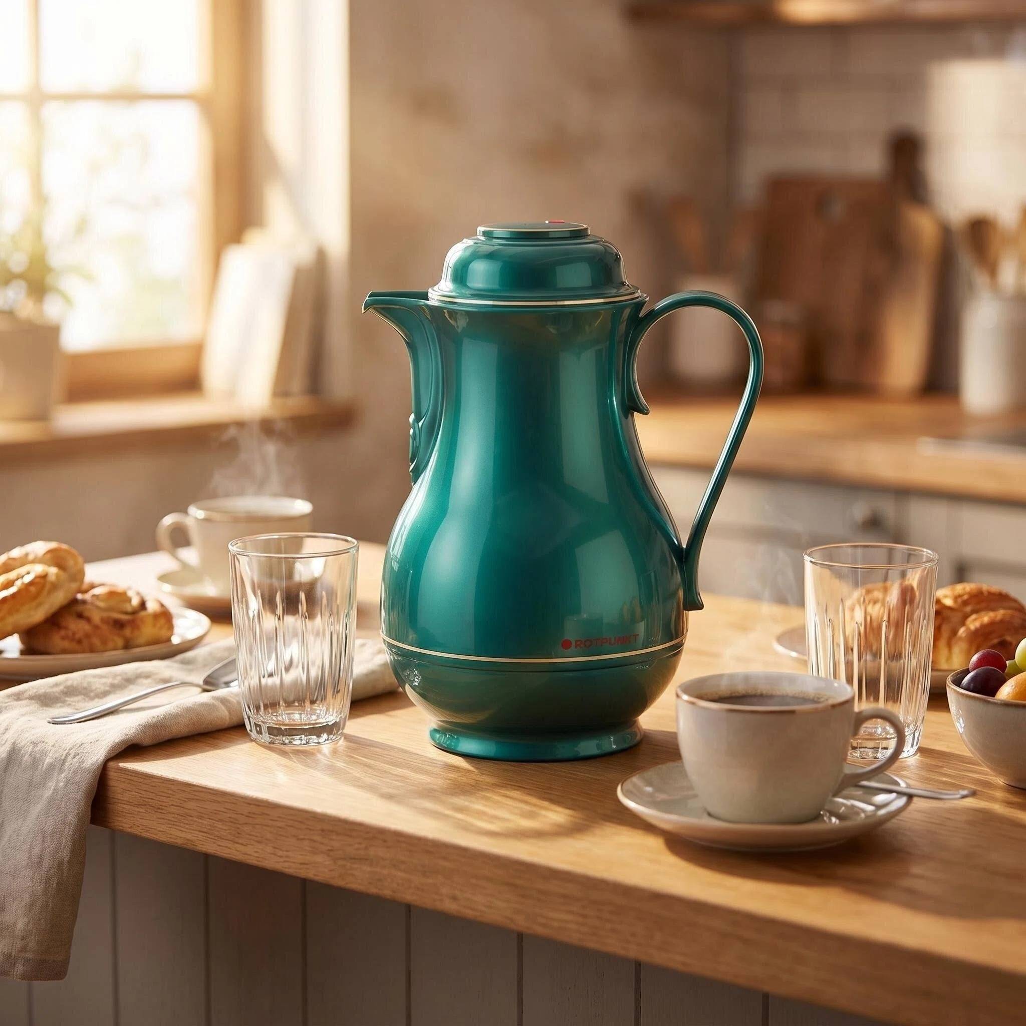 ROTPUNKT Isolierkanne 1.2L - 830 Christa - BPA-frei - Für Kaffee, Tee, Aufgüsse - Grün