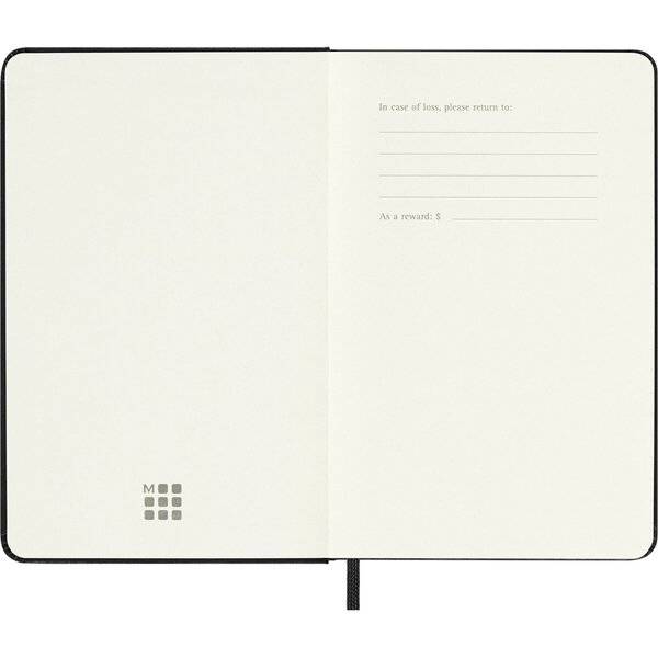 Wochenkalender 12 Monate Pocket A6 1 Woche/Seiten horizontal fester Einband schwarz 2027