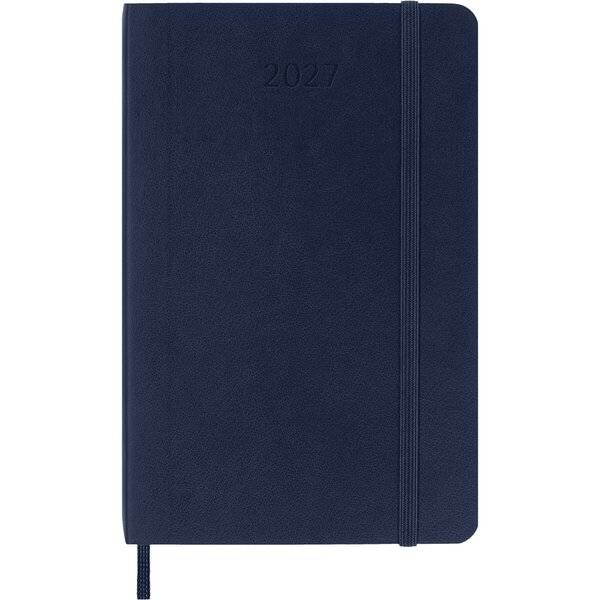 Wochenkalender 12 Monate Pocket A6 1 Woche/Seiten horizontal weicher Einband saphir 2027
