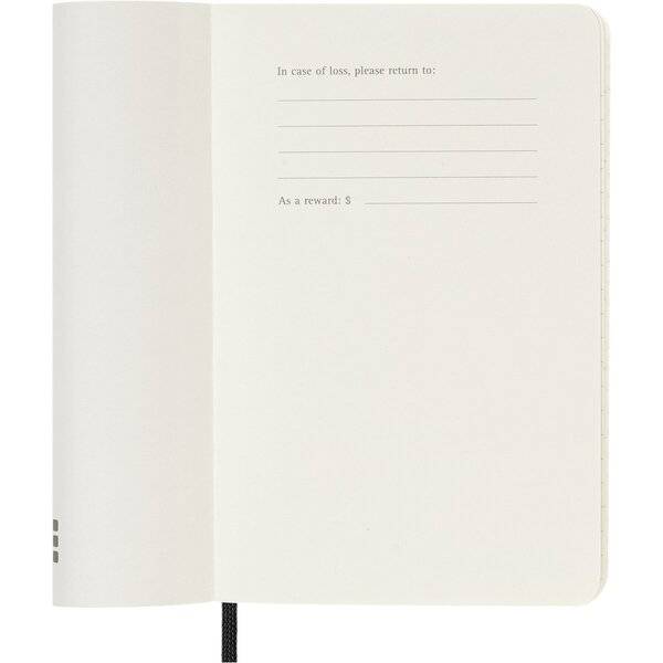Wochenkalender 12 Monate Pocket A6 1 Woche/Seiten horizontal weicher Einband schwarz 2027