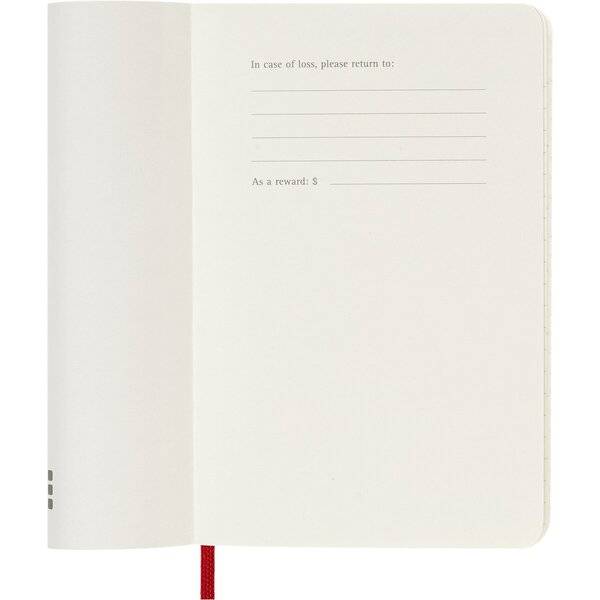 Wochenkalender 12 Monate Pocket A6 1 Woche/Seiten horizontal weicher Einband scharlachrot 2027