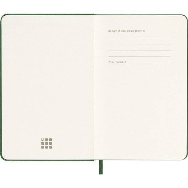 Wochenkalender 12 Monate Pocket A6 1 Woche/Seiten horizontal fester Einband myrtengrün 2027