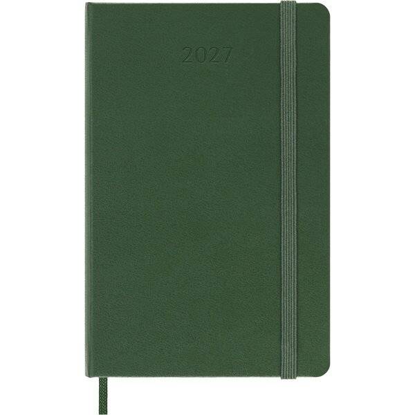 Wochenkalender 12 Monate Pocket A6 1 Woche/Seiten horizontal fester Einband myrtengrün 2027