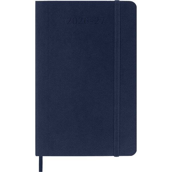 Wochenkalender 18 Monate Pocket A6 1 Woche/Seiten horizontal weicher Einband saphir 2026/2027