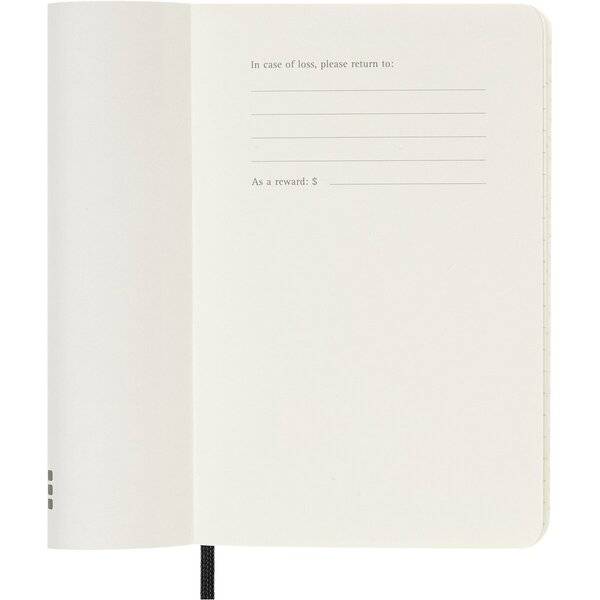 Wochenkalender 18 Monate Pocket A6 1 Woche/Seiten horizontal weicher Einband schwarz 2026/2027