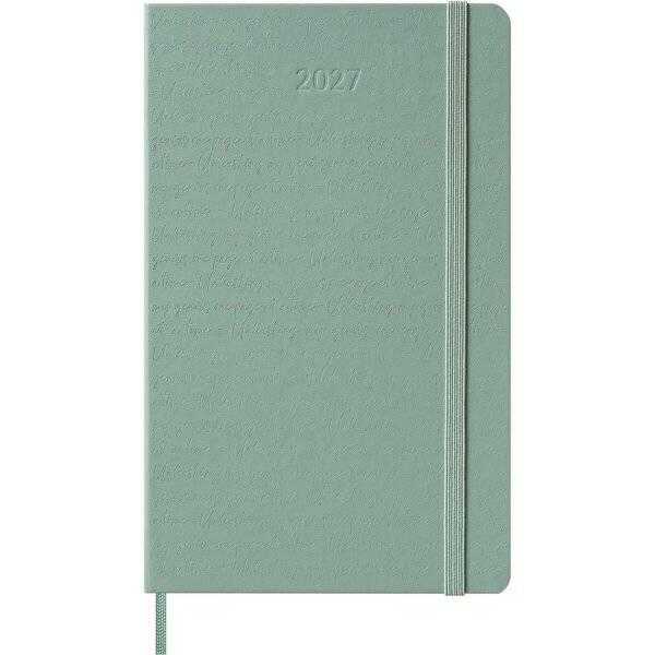 Wochenkalender 12 Monate Large A5 1 Woche/Seiten horizontal fester Einband salbei grün 2027