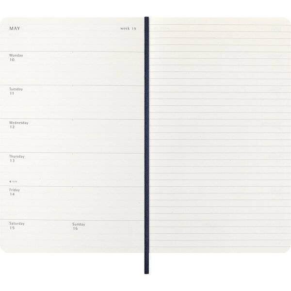Wochenkalender 12 Monate Large A5 1 Woche/Seiten horizontal weicher Einband saphir 2027