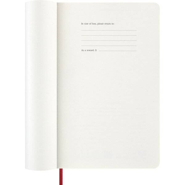 Wochenkalender 12 Monate Large A5 1 Woche/Seiten horizontal weicher Einband scharlachrot 2027