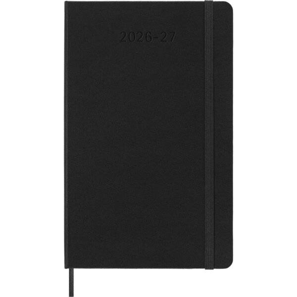 Wochenkalender 18 Monate Large A5 1 Woche/Seiten horizontal fester Einband schwarz 2026/2027