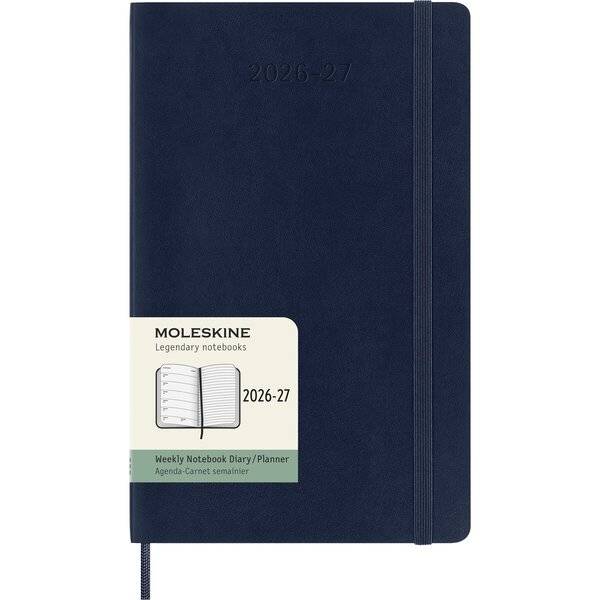 Wochenkalender 18 Monate Large A5 1 Woche/Seiten horizontal weicher Einband saphir 2026/2027