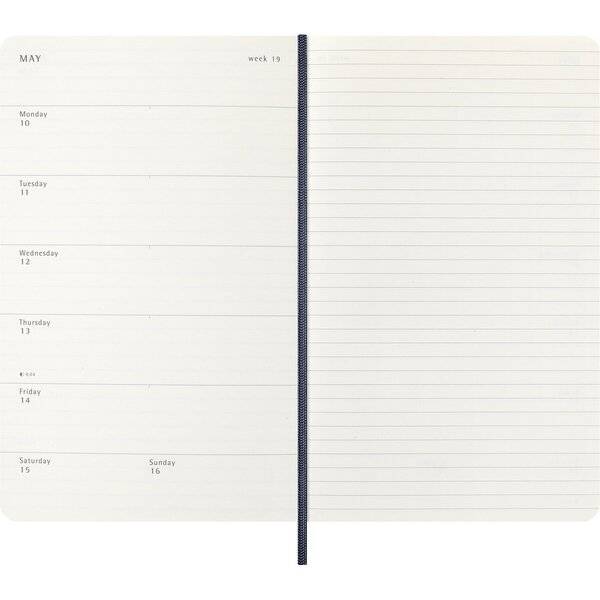 Wochenkalender 18 Monate Large A5 1 Woche/Seiten horizontal weicher Einband saphir 2026/2027