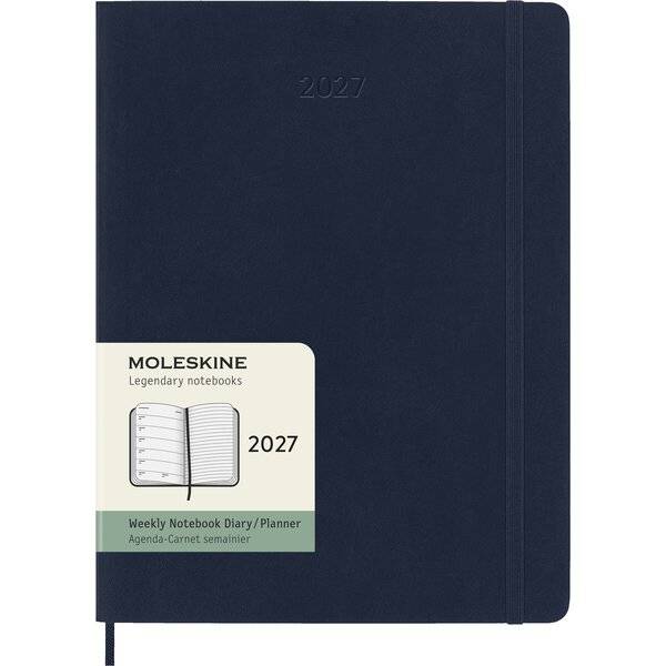 Wochenkalender 12 Monate XL 1 Woche/Seiten horizontal weicher Einband saphir 2027