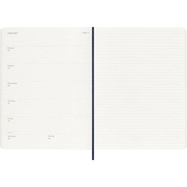 Wochenkalender 12 Monate XL 1 Woche/Seiten horizontal weicher Einband saphir 2027