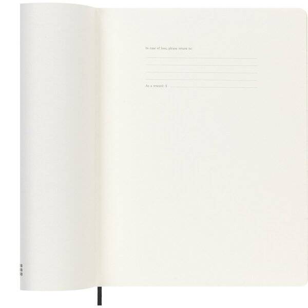 Wochenkalender 12 Monate XL 1 Woche/Seiten horizontal weicher Einband schwarz 2027