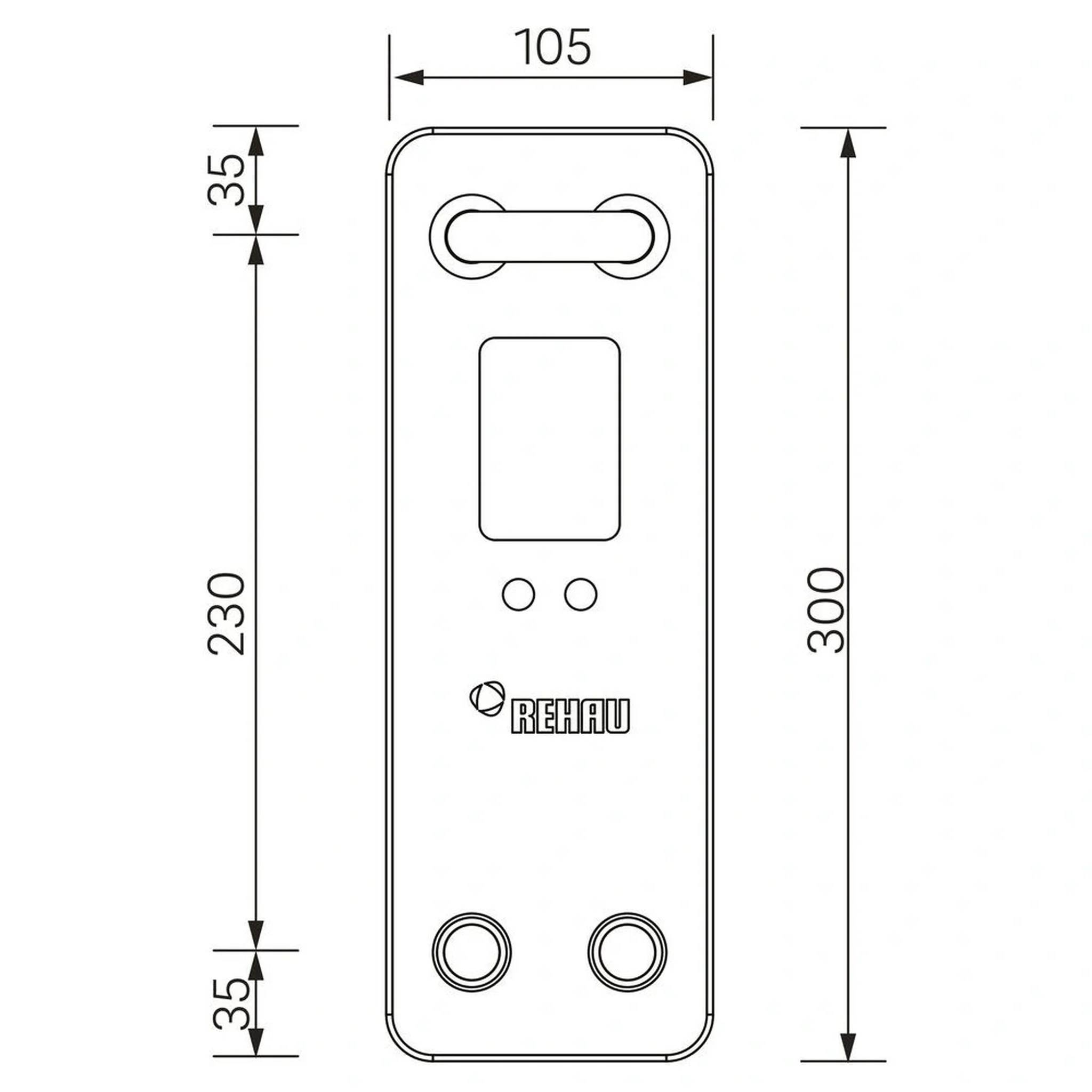 REHAU Montageblock, Ventilheizkörper, RAUTITAN stabil 16,2 x 2,6, 1 Stk.