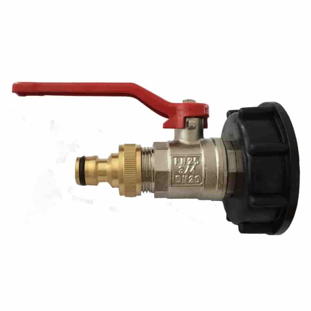 IBC Adapter S60 IBC Container Adapter Kugelhahn 3/4 Zoll Steckkupplung