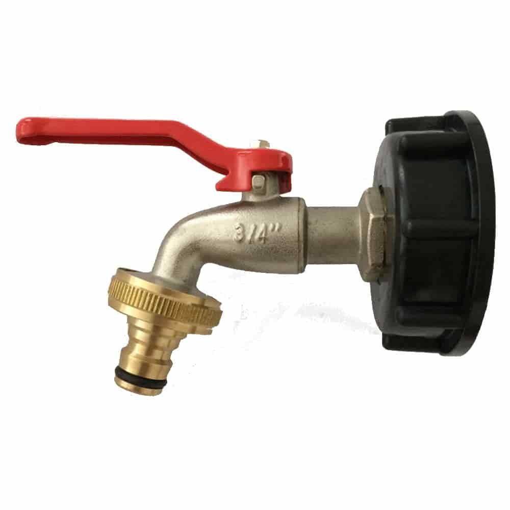 IBC Adapter Container S60 3/4 Zoll Wasserhahn Steckkupplung Auslaufhahn