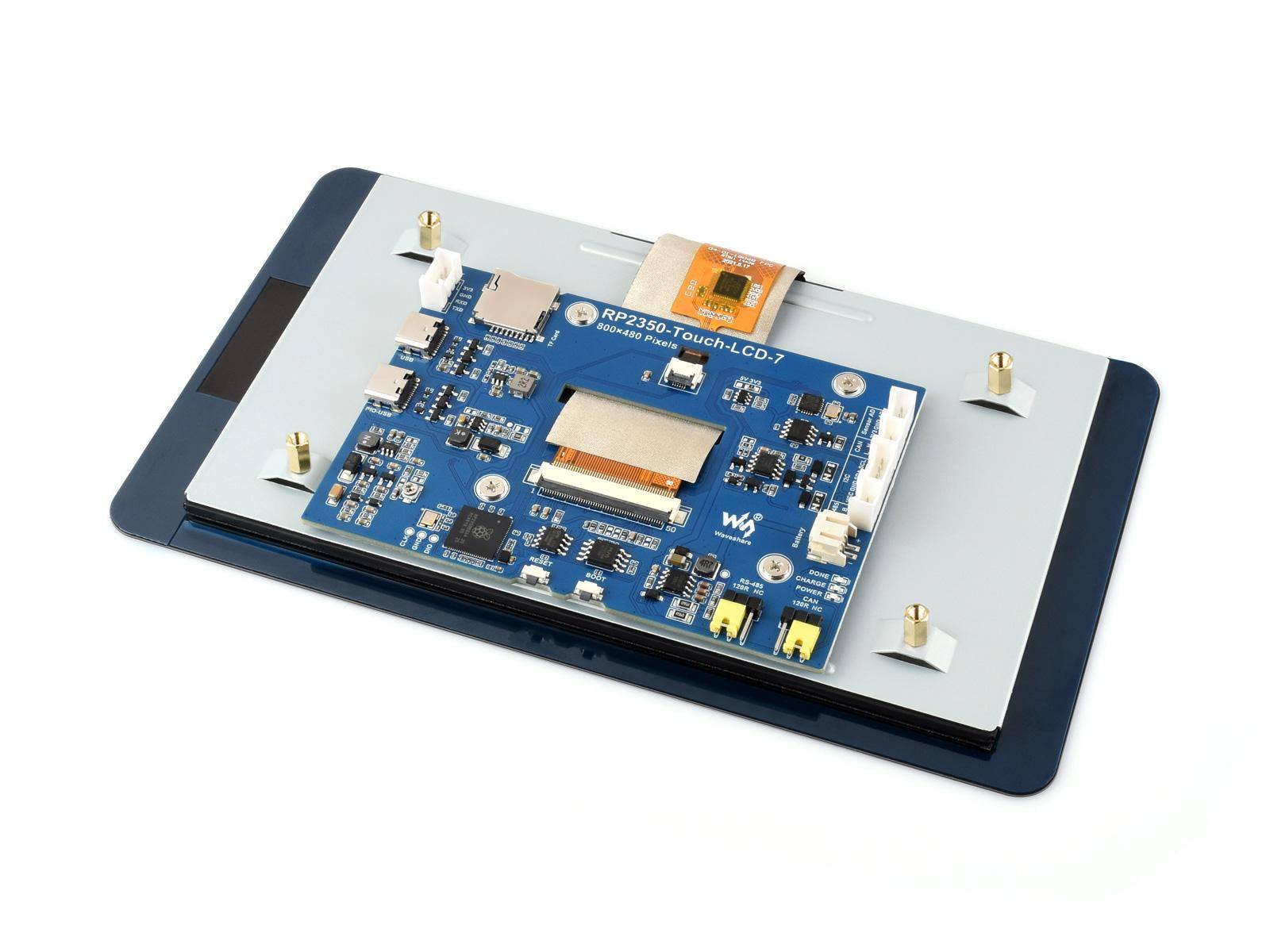 Waveshare RP2350-LCD-7 Entwicklungsboard 7" LCD 800x480, RISC-V, Dual-Core 150MHz, 16MB Flash, USB-C - Auswahl: mit Touch