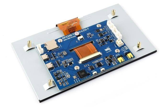 Waveshare RP2350-LCD-7 Entwicklungsboard 7" LCD 800x480, RISC-V, Dual-Core 150MHz, 16MB Flash, USB-C - Auswahl: ohne Touch