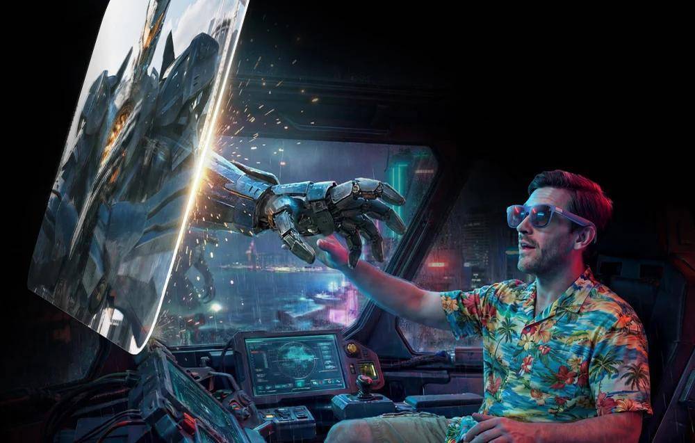 XREAL 1S, AR Brille, 120Hz HD-Display, 52° FOV, Elektrochromes Dimmen, USB-C