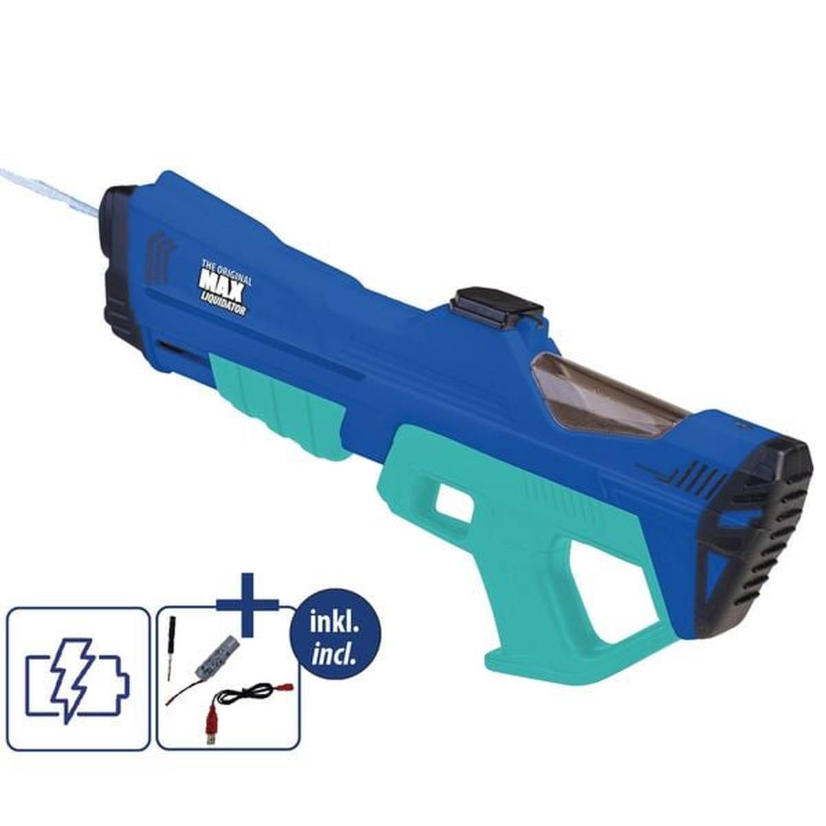 Wasserpistole elektrisch Wasserspritze Happy People MAX Liquidator 42cm blau