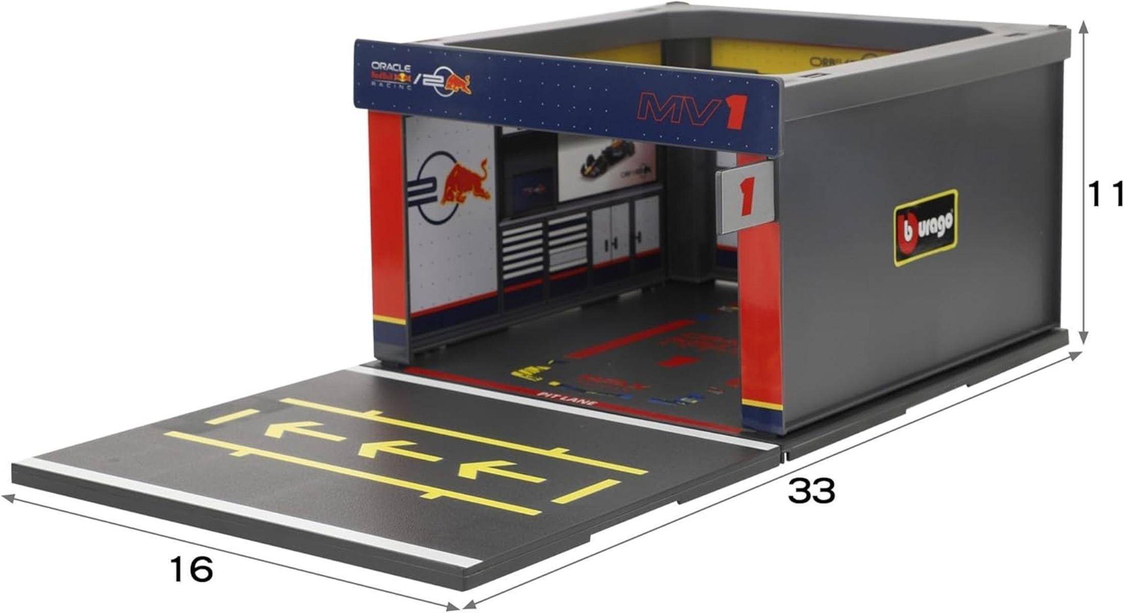 Bburago Pit Stop Red Bull RB20 2024#1 Verstappen Spielset m.Diorama 1:43 3+