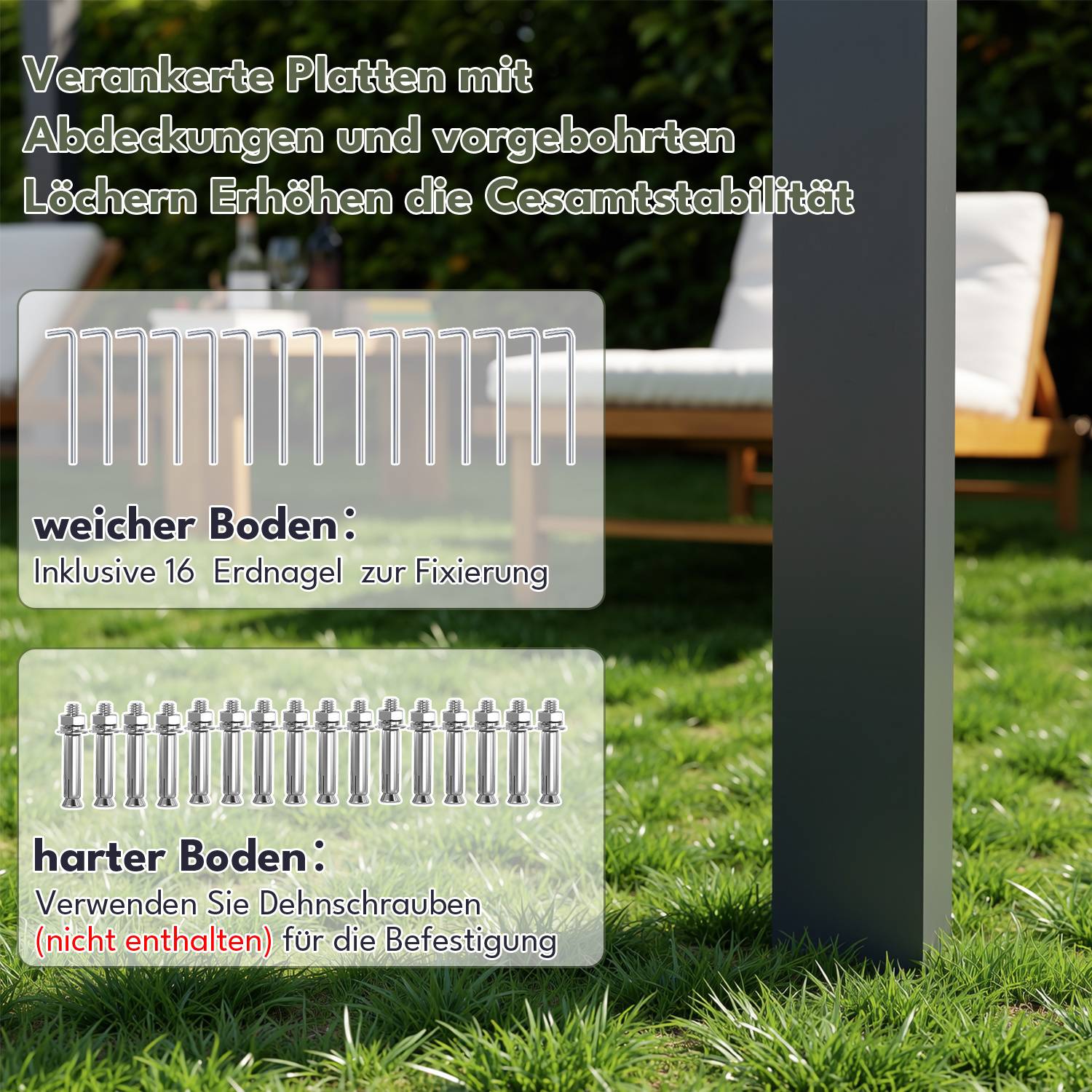Pergola Gartenpavillon Terrassenueberdachung Sonnenschutz Garten Beige 3 x 3 m