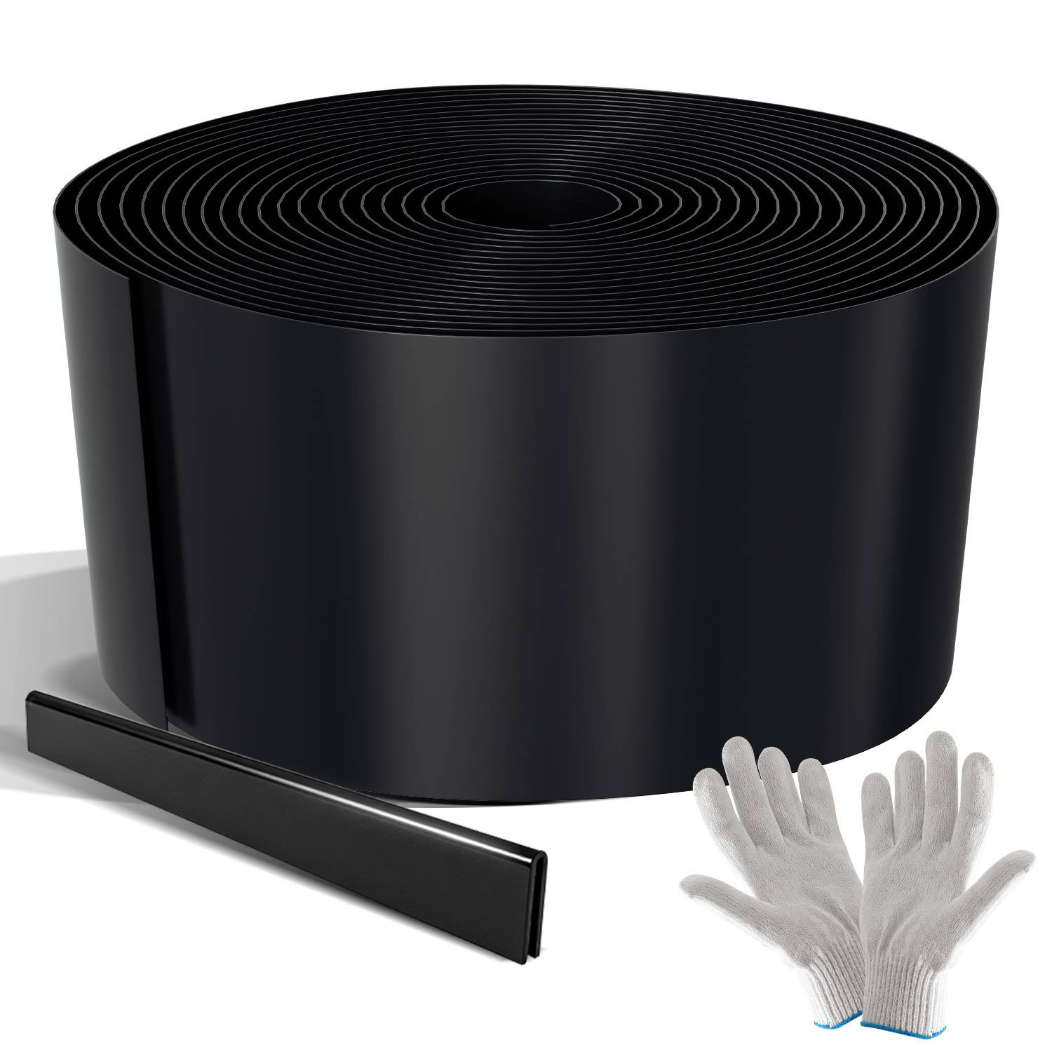 Rasenkante 15 cm x 30 m Trennrand Beet Zaun Flexibel Pflanzenschutz Garten Einfassung Schwarz