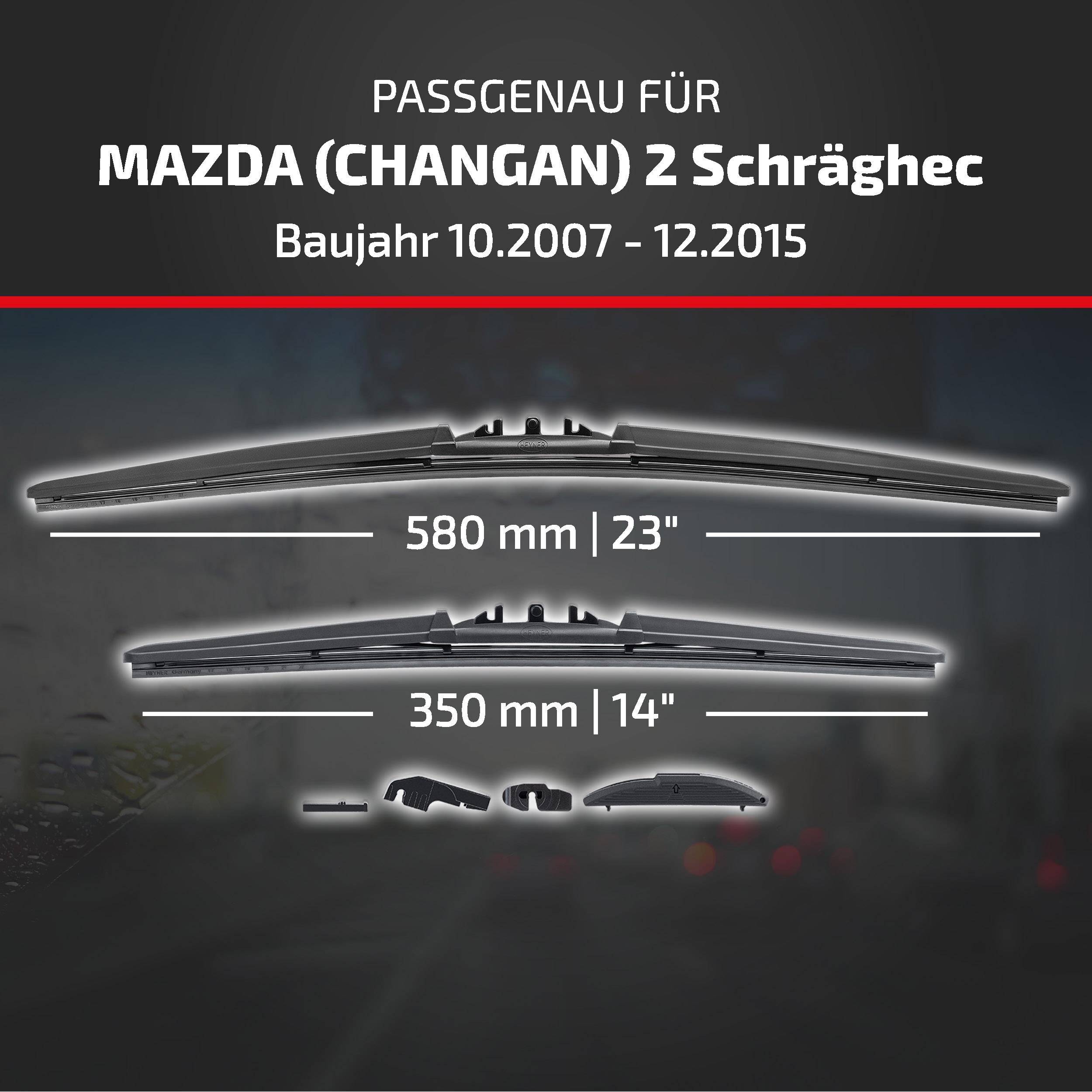 HEYNER® Scheibenwischer für MAZDA (CHANGAN) 2 Schrägheck