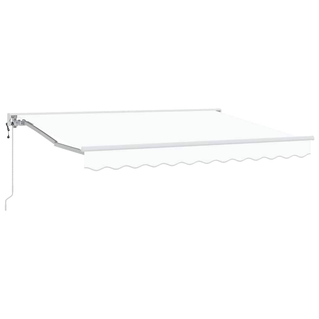 vidaXL Markisenrahmen Weiß 350 x 200 cm Polyester mit PU-Beschichtung