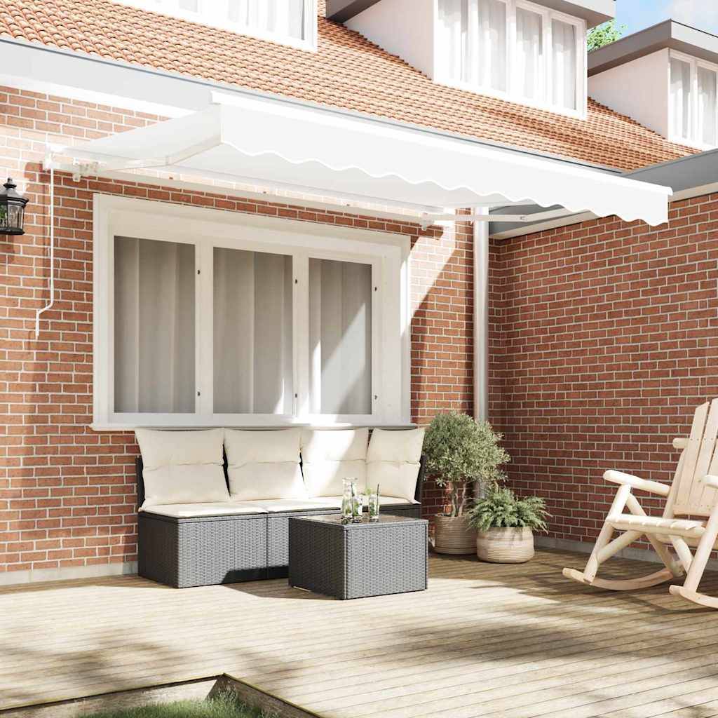 vidaXL Einziehbare Markise Weiß 300 x 200 cm Stoff